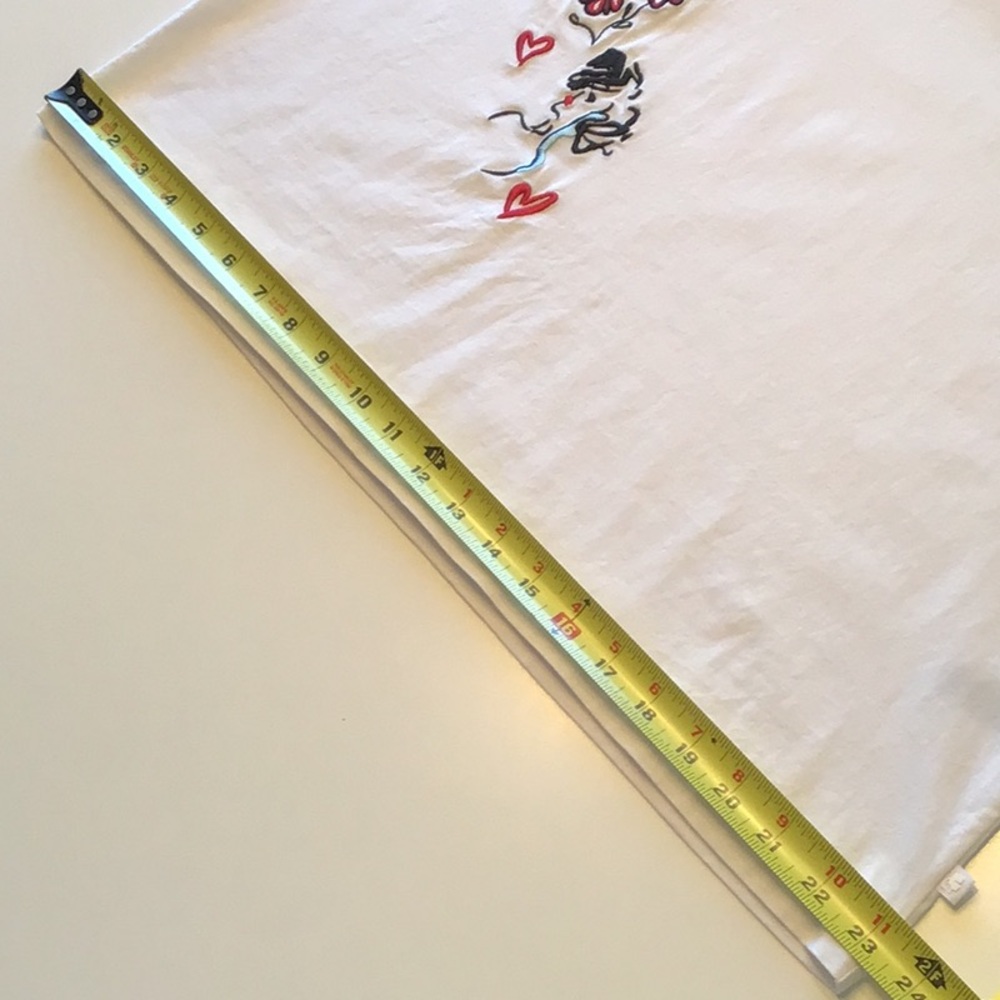 Karl Lagerfeld Embroidered Logo Whimsy Short Sleeve Tee Sketch Artwork Paris - Picture 12 of 15